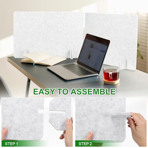 PATIKIL Desk Dividers 24" x 16",with 4Pcs Support Feet, Light Gray Style C - color: Light Gray Style C, size: 24" x 16"