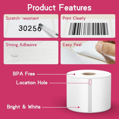 24 Rolls, 7200 Shipping Labels Replacement for DYMO 30256 (2-5/16" x 4") - size: 2-5/16" x 4" | 30256-24 Rolls