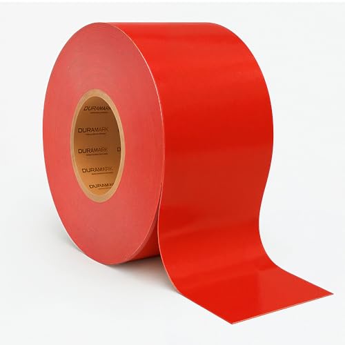 DuraMark EC700 Floor Marking Tape for Concrete and Pavement | Industrial Marking Tape for Warehouses | Long-Lasting | High Durability, Red, 3 Inches by 36 Feet - color: Red, size: 3 In X 36 Ft
