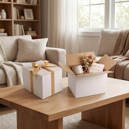 8x6x6 inch Cardboard Shipping Box, Set of 30 Packaging Boxes, White - size: 8x6x6 inch 30 Pack