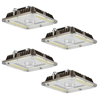 LED Canopy Lights, 100W, 14000LM, 5000K, 0-10V Dimmable - size: 100W 4Pack