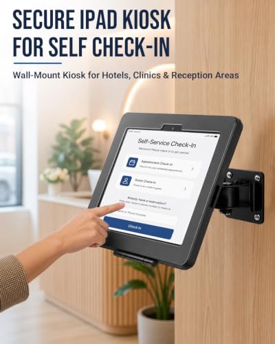 Locking Wall Mount iPad Kiosk Stand for 10.9" 10th Gen /11" iPad A16 Air