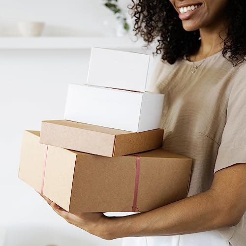 Famagic 50 Pack White Small Shipping Boxes 4x4x2 for Gifts, Jewelry, Bulk - color: White, size: 4x4x2" 50pcs