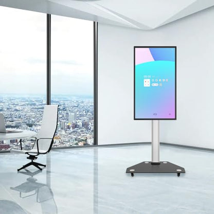 Smart Board JAV Mobile Stand, Four Lockable Wheels, Height Adjustable Portable Stand for Office Classroom