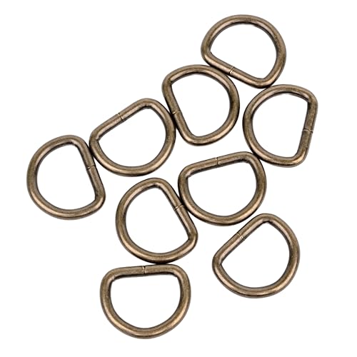 Country Brook Design - Welded D-Rings (3/4 Inch) - color: Antique Brass, size: 10 (Pack of 1)