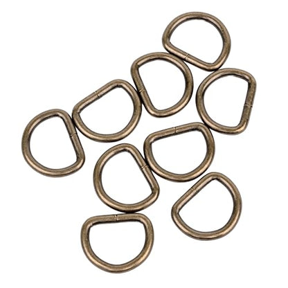 Country Brook Design - Welded D-Rings (3/4 Inch) - color: Antique Brass, size: 25 (Pack of 1)
