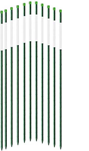 Fibermarker 20 Pack 48 Inch Reflective Driveway Markers Driveway Poles for Easy Visibility at Night, 5/16 Inch Diameter Dark Green - color: Dark Green, size: 5/16"x48"