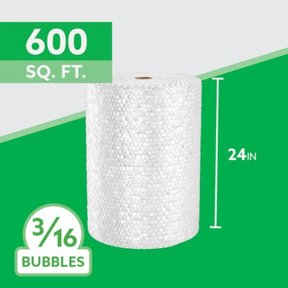 UPSable Bubble Roll, Small Bubble 3/16", 24 in x 300 FT - size: Large Bubble – 12" x 125 Ft