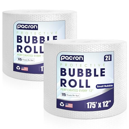 Bubble Roll Wrap 12" x 350', 1-Pack 3/16" Perforated Small - size: 350 Sq Ft