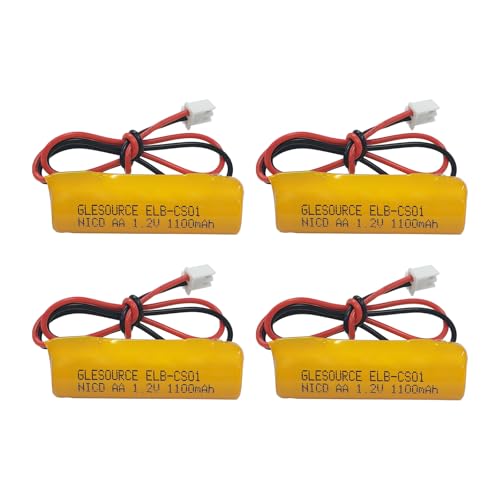XUNTU ELB-CS01 1.2V Batteries Ni-CD AA Exit Sign Emergency Light Battery Replacement Compatible for Unitech OSA268,ELB-CS01, EXR EL 122 C4T (4 Pack) - size: 4 PCS 1100mAh
