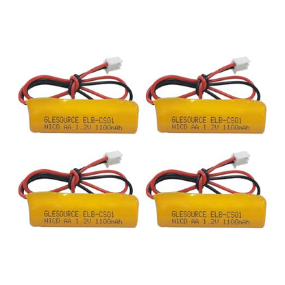 XUNTU ELB-CS01 1.2V Batteries Ni-CD AA Exit Sign Emergency Light Battery Replacement Compatible for Unitech OSA268,ELB-CS01, EXR EL 122 C4T (4 Pack) - size: 4 PCS 1100mAh