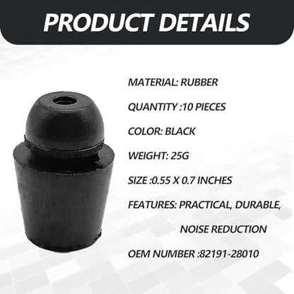 8219128010 Car Overslam Bumper Stopper, Rubber Auto Front Rear Door Shock Absorber Guard Cushion, Universal Vehicle Door Side Protection Accessories