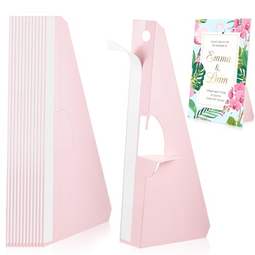 Marspark 12 Pack Self Stick Easel Back Poster Stand,12 Inch,Light Pink - color: Light Pink, size: 12 Inch