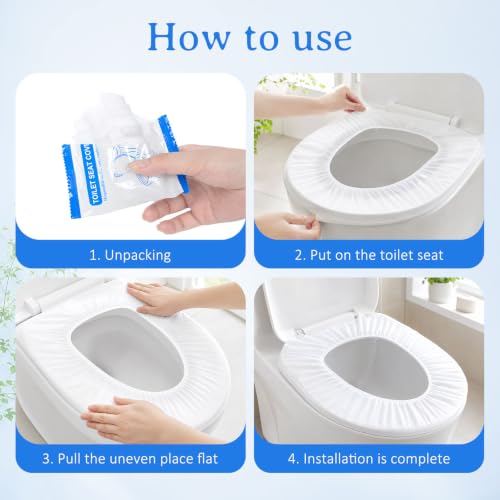 50 Pack Disposable Toilet Seat Covers for Travel Public Toilet Hospital - size: 50 PC