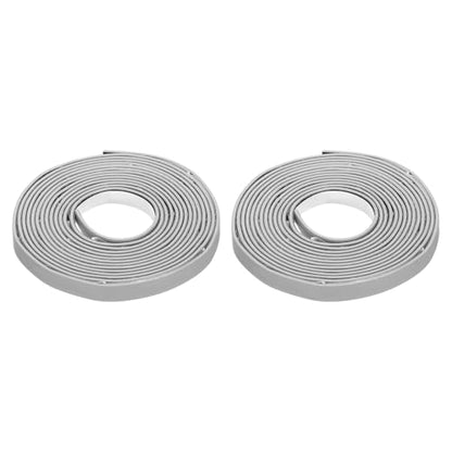 2PCS Smoke Fire Seal Strip 9.8Ft 10mm/0.39" Wx 2mm/0.08" T Grey - color: Gray, size: 9.8FT x 10mm / 0.39" W x 2mm / 0.08" T