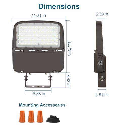 LED Parking Lot Light 150W/100W/75W Adjustable with Dusk to Dawn