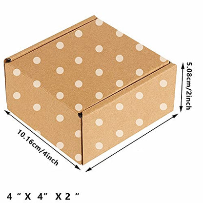 Green Recyclable Cardboard Small Gift Mailer Boxes for Shipping Packaging Craft Gifts Giving Products (Brown, 4 x 4 x 2 Inch) - color: Brown, size: 4 x 4 x 2 Inch