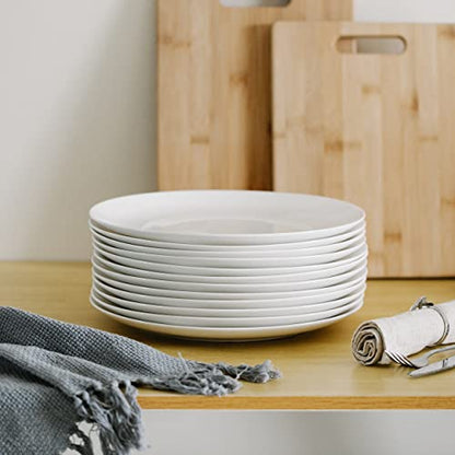 BTaT- White Dinner Plates, 10.5 inch, Set of 12, Restaurant Dishes, White Porcelain Dinner Plates (Pack of 2) - color: White, size: 10.5 inch, Set of 12 (Pack of 2)