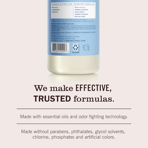 Mrs. MEYER'S CLEAN DAY Multi-Surface Cleaner Concentrate, Rain Water, 32 Fl Oz (Pack of 6) - size: 32 Fl Oz (Pack of 6)