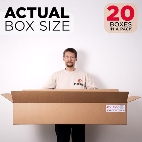 Extra Large Moving Boxes 49"L x 13"W x 9"H, Pack of 20 - color: Pack of 20, size: Extra Large 49x13x9"