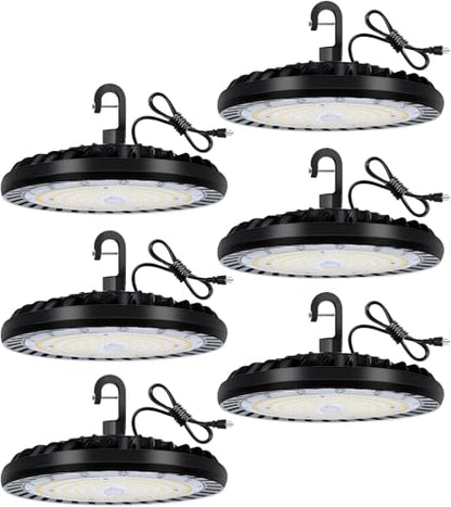 hykolity UFO LED High Bay Light, 150W, 19500LM, 5000K Daylight, 130LM/W - size: 150W