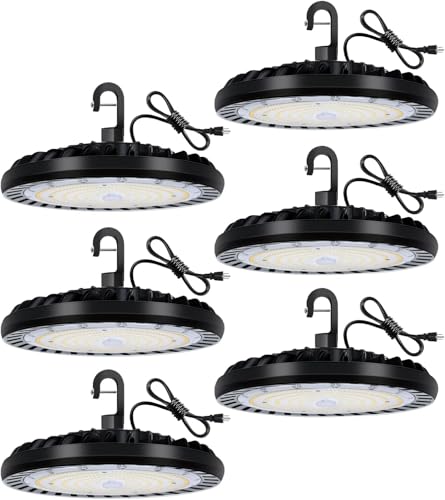 hykolity UFO LED High Bay Light, 150W, 19500LM, 5000K Daylight, 130LM/W - size: 150W