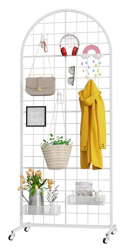 VGMiu Grid Wall Panel 2' x 5.2' FT Metal Grid Display Stand 1PCS White - color: White, size: 5.2 ft
