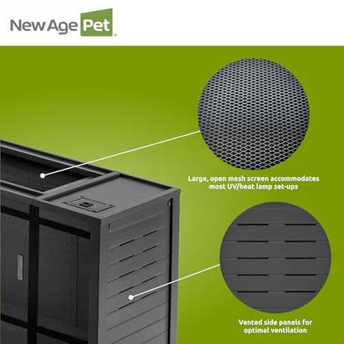 New Age Pet® ECOFLEX® 60" Mojave Reptile Enclosure, X-Large, Black - color: Black, size: Extra Large