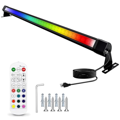 72W Outdoor Wall Washer Light, 48'' Dimmable 5000K RGB LED Wall Washer Light Bar,120V IP67 Waterproof LED Stage Light for Patio Church Landscape Yard Garden 1 Pack - size: RGB 48Inch 1Pack