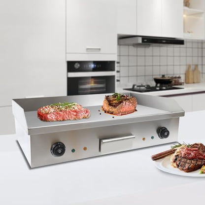 29" 3000W Commercial Electric Countertop Griddle,Countertop Griddle,Flat Top Grill,Hot Plate BBQ