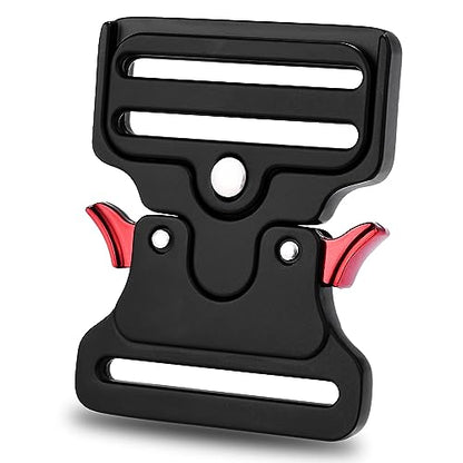 CooBigo 2Pack 2" Tactical Duty Belt Buckle, Metal Tactical Buckle Clasps for Luggage Strap, Dog Collar Hardware, Harness, Hunting Bags Clips Accessories Replacement - color: E: 2" Black 2pcs