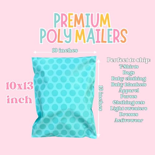 14.5x19 Designer Poly Mailer 100 Pack Heavy Duty Polymailers Waterproof Self Seal Shipping Bags Packaging for Small Business Large Mailing Envelopes Bulk Tear Resistant Packaging Retro DOT - color: Retro DOT, size: 14.5x19