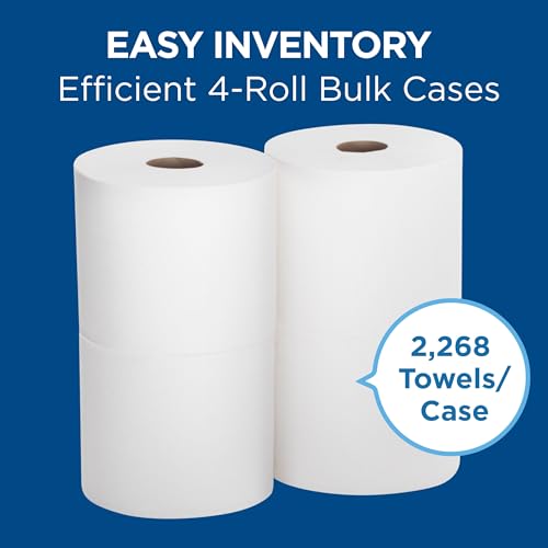 Georgia-Pacific SofPull Centerpull Large Premium Paper Towels, Commercial Bathroom Dispenser Rolls, 567 Sheets Per Roll, 4 Rolls Per Case, White, 28143 - size: 4 Count (Pack of 1)