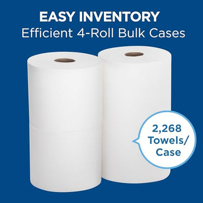 Georgia-Pacific SofPull Centerpull Large Premium Paper Towels, Commercial Bathroom Dispenser Rolls, 567 Sheets Per Roll, 4 Rolls Per Case, White, 28143 - size: 4 Count (Pack of 1)