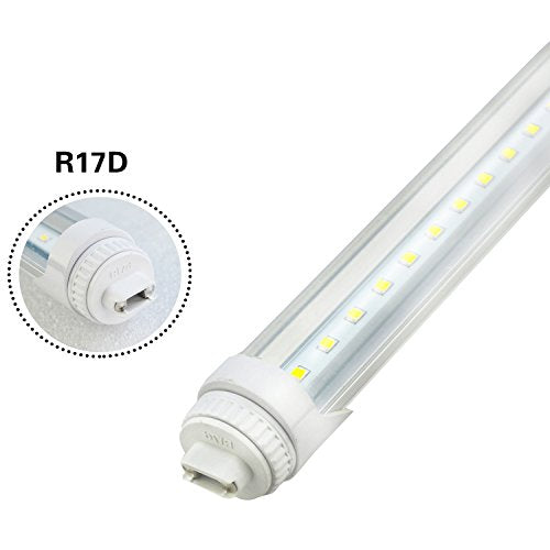 GreenSun F48T12 CW HO 4FT 20W R17D LED Tube Bulb, 5000k Daylight Clear Cover for Commercial Household Lighting, 360 Degree R17D Base