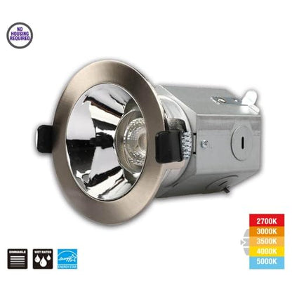 Commercial Electric 3in. Integrated LED Canless Recessed Light with Brushed Nickel Trim and Silver Reflector with CCT (16)