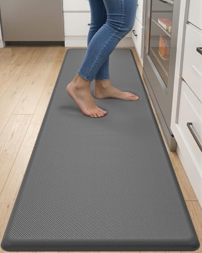 DEXI Anti Fatigue Kitchen Floor Mat Cushioned Standing Runner 70x20, Grey - color: Grey, size: 70"L x 20"W x 0.7"Th