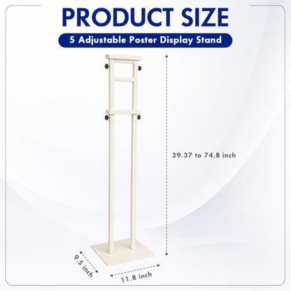 Honoson 5 Pcs Poster Stands for Display Heavy Duty Sign Holder, White - color: White