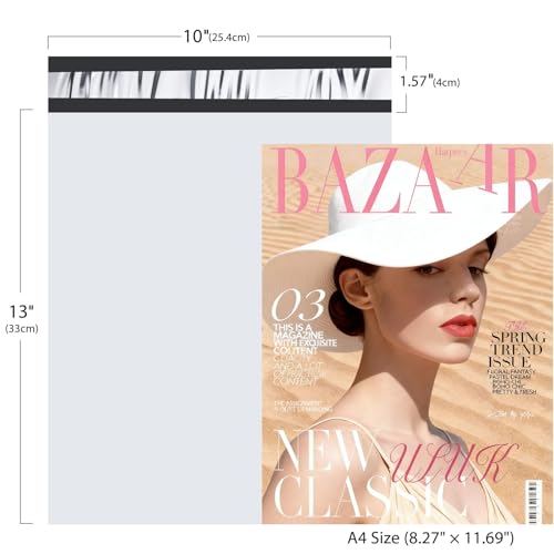 100Pcs Poly Mailers 10x13Inch Adhesive Sealing Envelopes,Mailing Envelopes for Clothing,Mailing Bags for clothing, books and accessories, Waterproof - size: 10*13