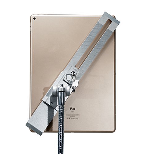 Gooseneck Floor Stand - CTA Compact Security Gooseneck Floor Stand for Tablets with Lock and Key Security System for iPad 7th/ 8th/ 9th Gen 10.2", iPad Pro 12.9", and Surface Pro 4 (PAD-SCGS)