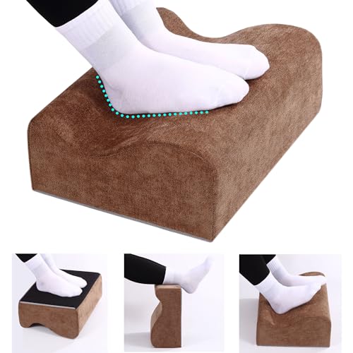 Work Foot Rest Under Desk,Comfort Foot Rest for Couch - color: Brown