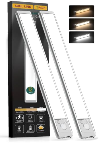 Soul Link 2-Pack 12" 88-LED Motion Sensor Under Cabinet Lights, Wireless - size: 12inch - 2pack