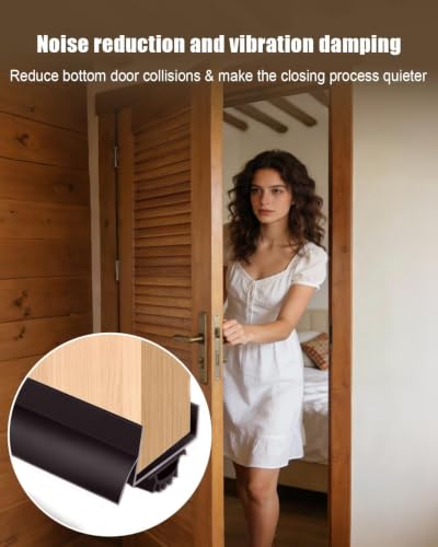 1 Pcs 1-3/4" x 36" U Shaped Aluminum Door Bottom Sweep - size: 1 Pcs,Brown