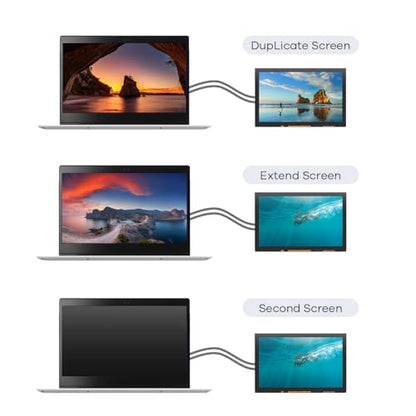 Hosyond 5 inches Touchscreen IPS LCD Display Panel 1024×600 HDMI Capacitive Screen for Raspberry Pi5/Pi4/Pi3/ZERO 2W, BB Black, Windows - size: 5 inches