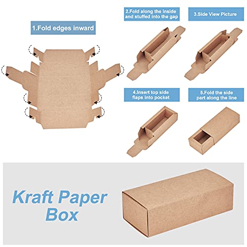 BENECREAT 12PCS Black Kraft Packaging Drawer Box 4x2x1.4 Inch Cardboard Present Box Gift Wrapping Boxes for Lipstick, Small Perfume Essential Oil Bottle - color: Black, size: 1 Count (Pack of 12)