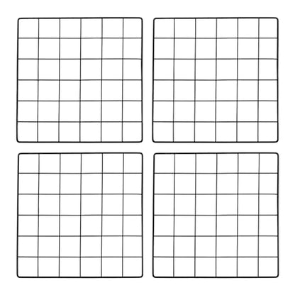 PATIKIL Wall Grid Panel Metal Wire Photo 12x12 Black 4Pcs - color: Black, size: 12x12inch