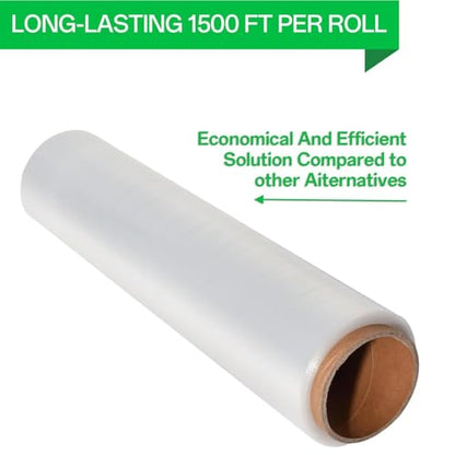 18in Stretch Wrap Roll, Heavy Duty 3000ft Shrink Wrap, Pallet Wrap 4 Pack - size: 18in-Clear-4Pack-3000ft