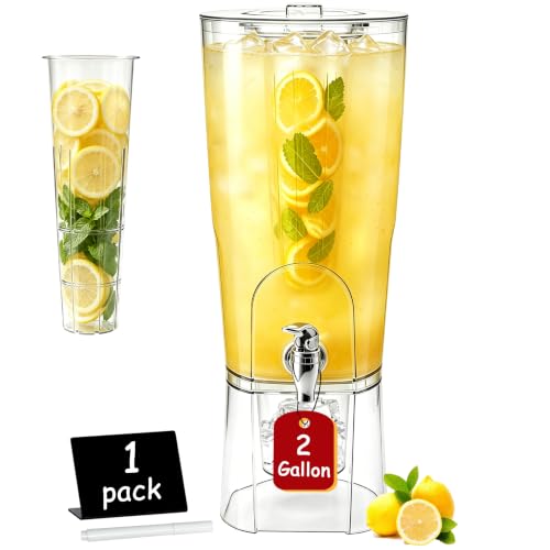 Spaclear 2 Gallon Drink Dispenser with Leak-Proof Spigot & Fruit Infuser