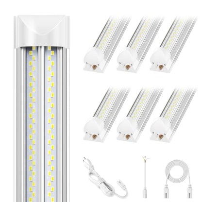 Industrial Grade Ultra-Bright 100W 8FT Led Shop Lights 15000LM 6Pack