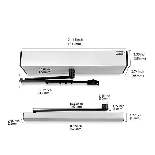 Olideauto DSW120 Automatic Door Opener for Handicapped with Wired Stainless Steel Handicap Push Buttons